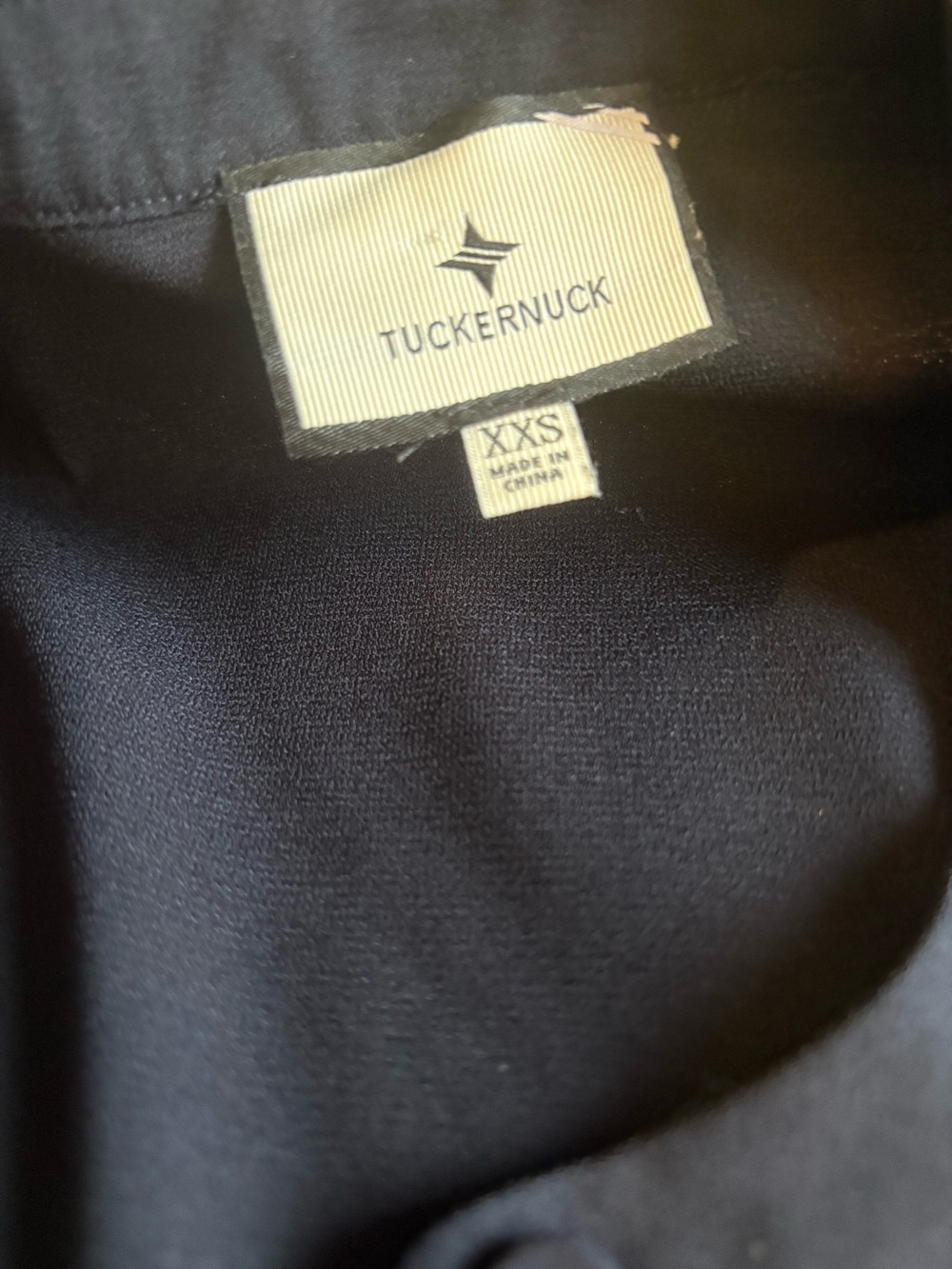 Tuckernuck Navy Blue Stretch Crepe Royal Shirt Dress Mini Half Sleeve Size XXS - Picture 5 of 5